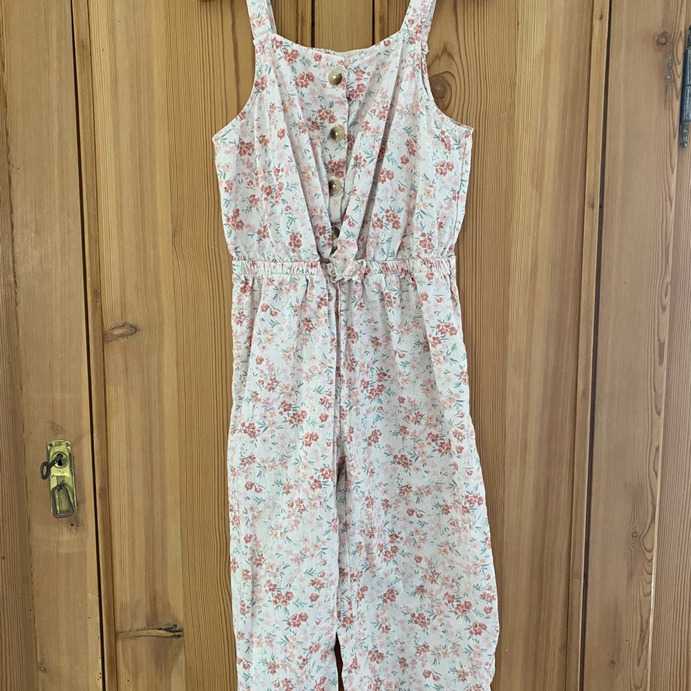 Oshkosh Floral Linen-Blend Jumpsuit
